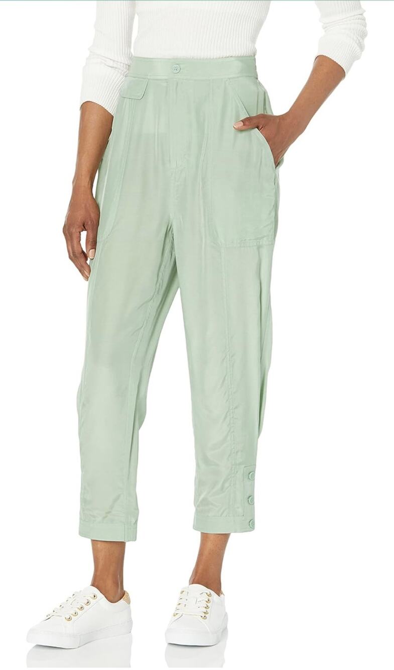 Equipment Mathys Sage Green Modal Silk Blend Cropped Pants Size 0